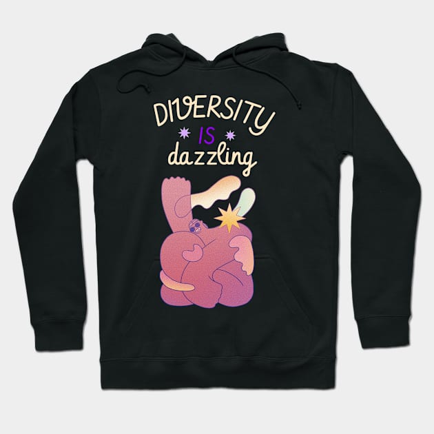 diversity is dazzling Hoodie by Zipora